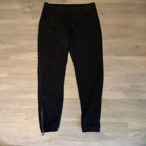 Zyia Black Peak Zipper Jogger